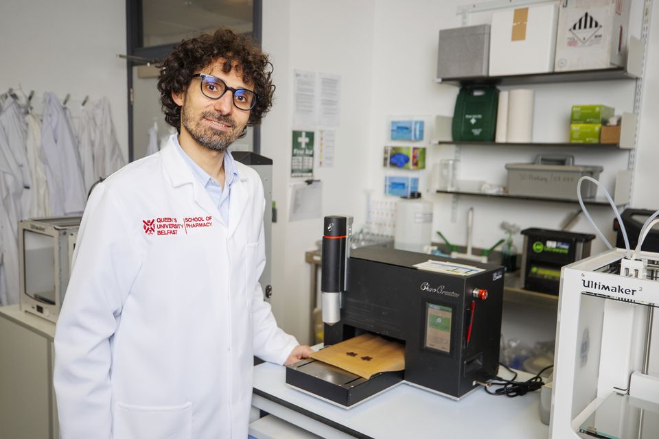 Professor Dimitrios Lamprou from the School of Pharmacy at Queens University Belfast (Liam McBurney/PA)