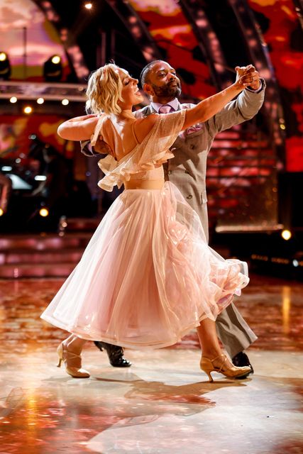 Amy Dowden and JB Gill topped the leaderboard during the first live show (Guy Levy/BBC/PA)