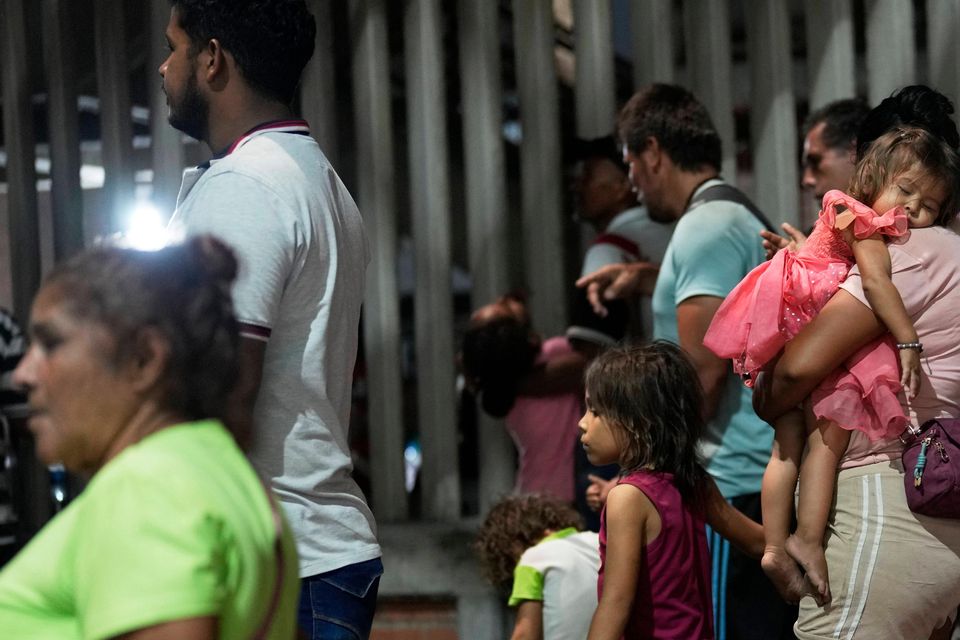 People displaced by violence in northern Colombia, where rebels of the National Liberation Army, or ELN, have been clashing with former members of the Revolutionary Armed Forces of Colombia (Fernando Vergara/AP)