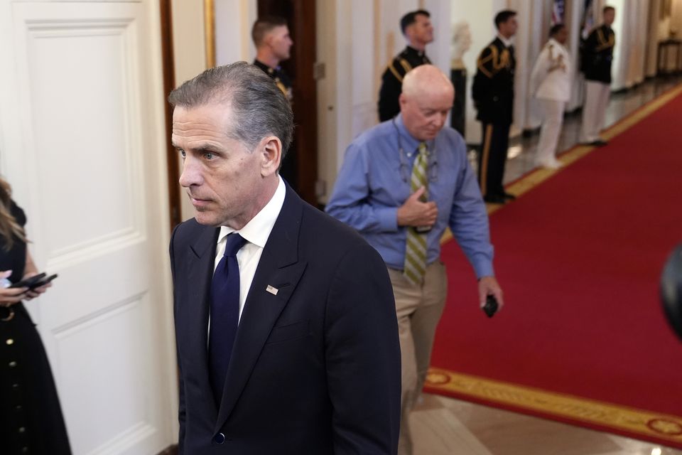 Hunter Biden arrives for a Medal of Honour Ceremony at the White House in Washington on July 3 (Susan Walsh/AP)