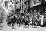 thumbnail: The 8th Royal Hussars lead the procession for King George V and Queen Mary down Grafton Street,Dublin during the Royal Visit in 1911