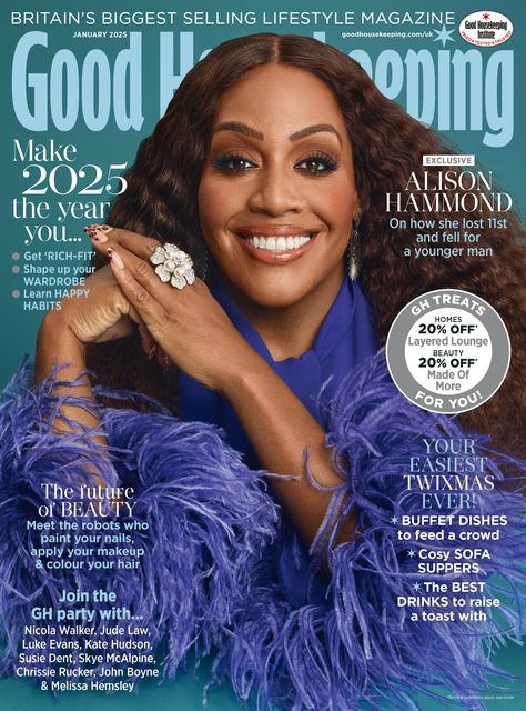 Alison Hammond is Good Housekeeping’s January cover star (Good Housekeeping UK/Matthew Shave/PA)