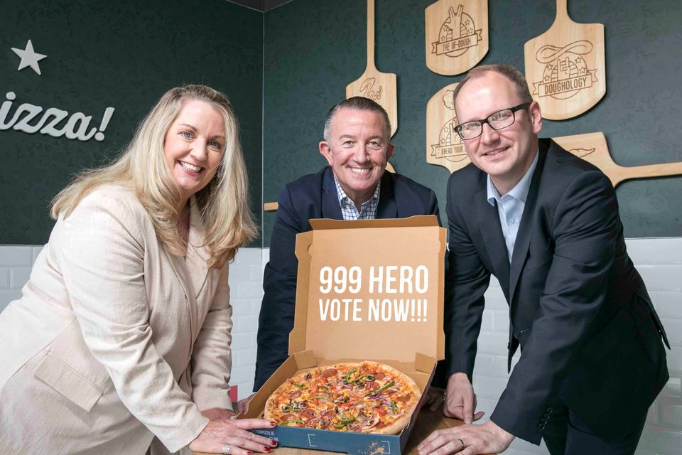 999 HERO: (l-r) Four Star Pizza Director of Operations Ciara Kellett, CEO Colin Hughes and Director of Marketing Sean Scott are calling on the Northern Ireland public to nominate members of the emergency services that they feel have gone above and beyond the call of duty in their job. The ‘call to action’ comes on the back of the pizza chain’s sponsorship of the prestigious 999 Hero award at this year's Spirit of Northern Ireland Awards, an annual event that honours inspirational people from across Northern Ireland.  To nominate a member of the emergency services for the 999 Hero Award, sponsored by Four Star Pizza, send an email to  spiritofniawards@sundaylife.co.uk, providing some information on the person(s) they are nominating and why they deserve to win. Closing date for nominations is Sunday May 12, 2024.