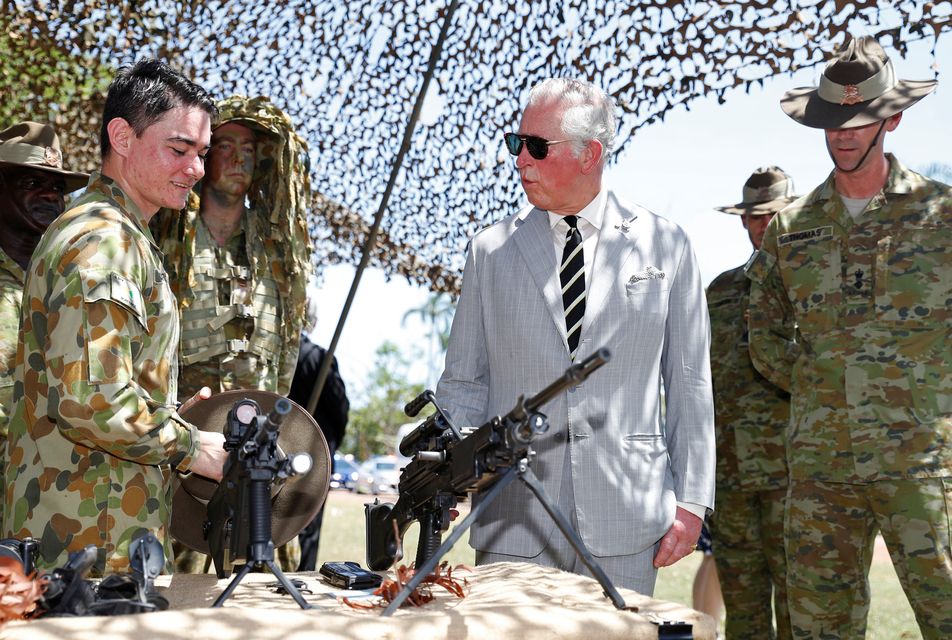 The King meeting Australian troops in Darwin in 2018 (Phil Noble/PA)