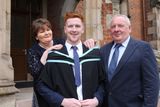 thumbnail: Celebrating is Bellaghy graduate Christopher Diamond along with his parents Margaret and Gerry. Christopher has graduated with a BScHons in Accounting from Queen's University Managment School.