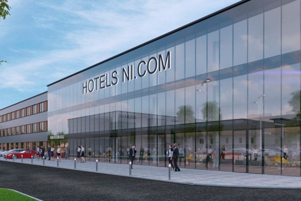 An artist’s impression of the hotel proposed for Newtownabbey