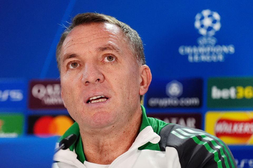 Celtic manager Brendan Rodgers spoke to the media at Celtic Park (Andrew Milligan/PA)