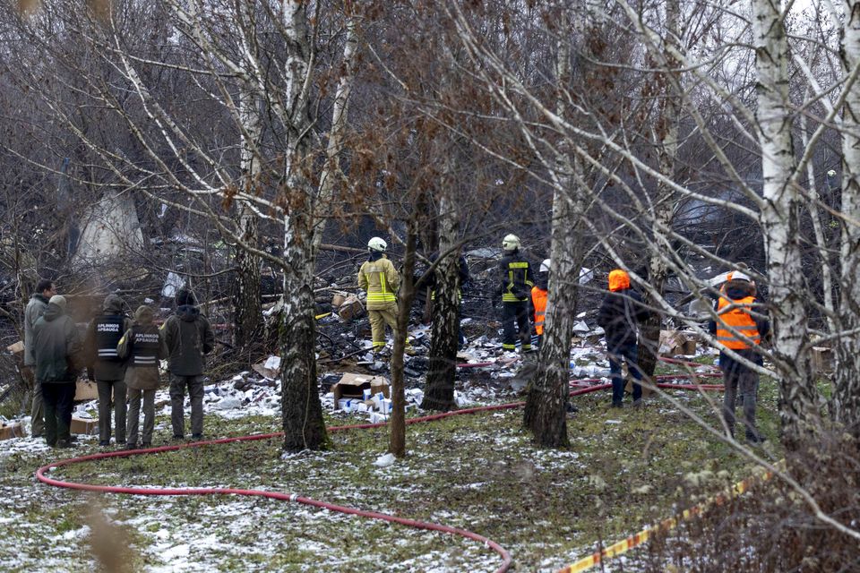 The plane came down about a mile short of the runway, authorities said (AP)