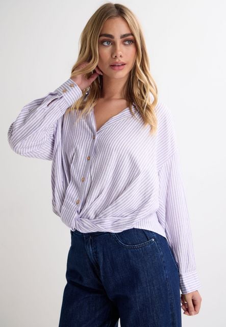 Twist hem shirt, £25, Peacocks