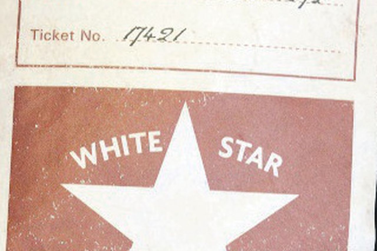 White Star Line Second Class Luggage Tag