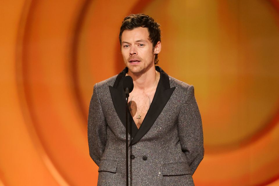 Harry Styles presents the award for Album of the Year at The 68th Annual Grammy Awards (Credit: Stewart Cook/CBS via Getty Images)