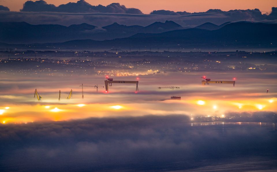 Cold snap brings fog to Belfast on January 7, 2024 (Photo by Stephen Henderson)