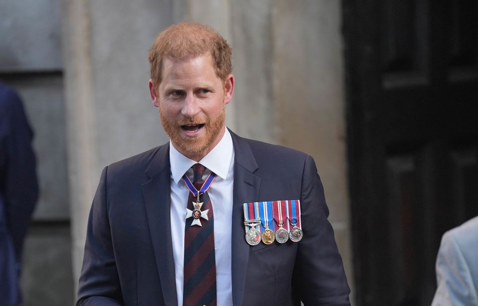 Harry leaving St Paul’s Cathedral in London in May following a special service of thanksgiving to mark the 10th anniversary of the Games (Yui Mok/PA)