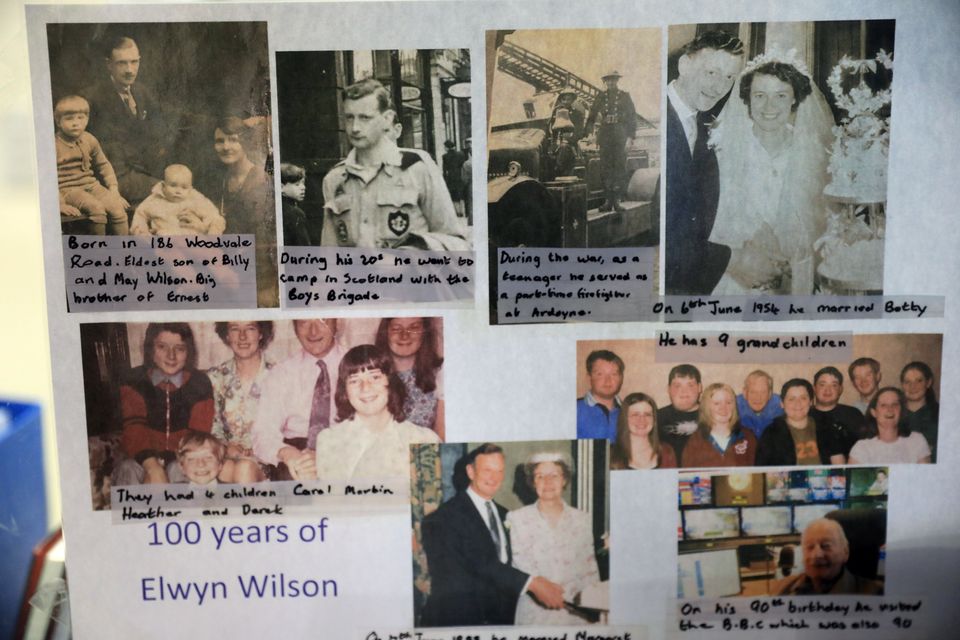 Family pictures of Elwyn Wilson over the years as he celebrates his 100th birthday. Pic: Peter Morrison