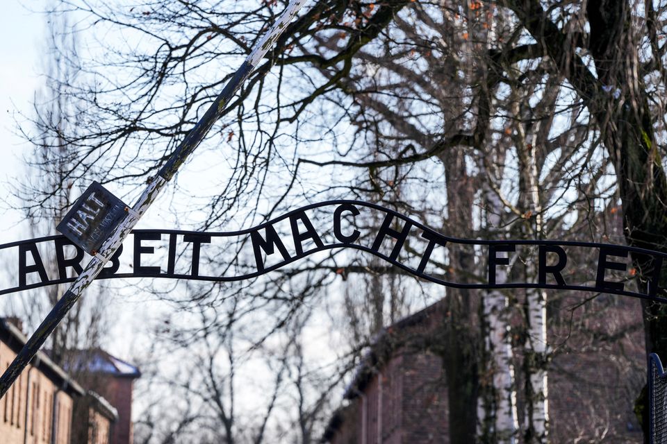 The gate of Auschwitz (Aleksandra Szmigiel/PA)