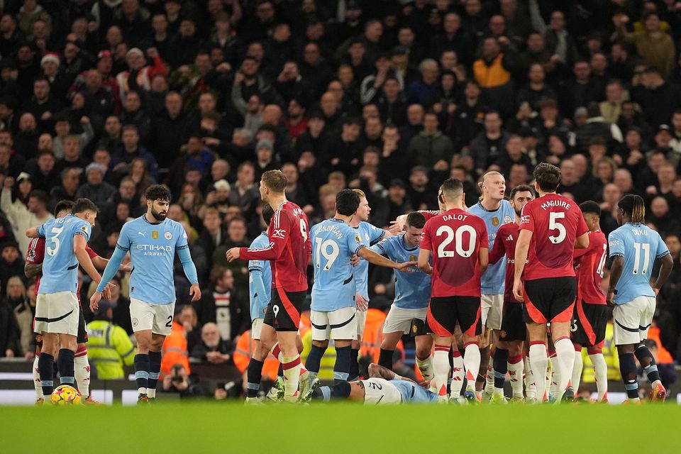 Kyle Walker went down easily (Martin Rickett/PA)