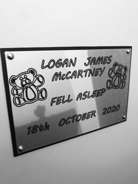 A memorial plaque dedicated to Logan