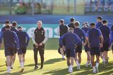 thumbnail: NI manager Michael O’Neill during last night’s training session at the Stadio Olimpico di San Marino
