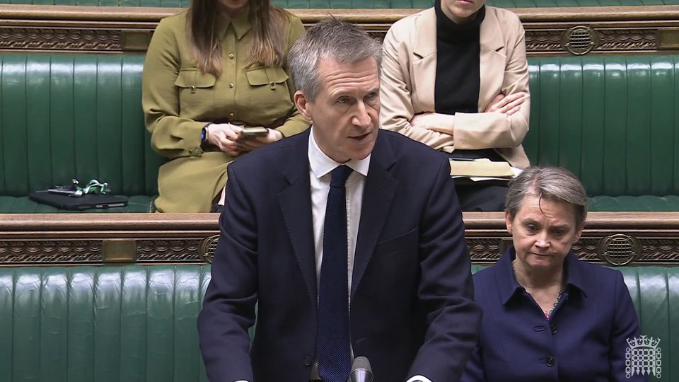 Security minister Dan Jarvis making a statement in the Commons (PA)