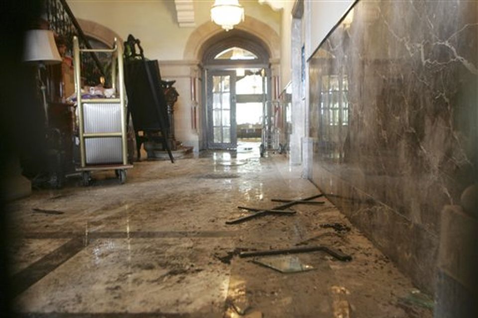 The lobby area of the Taj Mahal Hotel is seen in Mumbai, India, Saturday, Nov. 29, 2008. Indian commandos killed the last remaining gunmen holed up at the luxury Mumbai hotel Saturday, ending a 60-hour rampage through India's financial capital by suspected Islamic militants that killed people and rocked the nation. (AP Photo/The Hindustan Times, Anshuman Poyrekar) ** INDIA OUT, MANDATORY CREDIT **