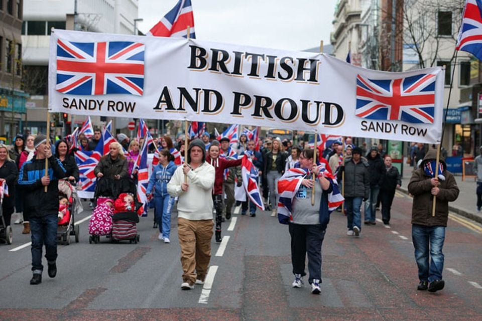 Loyalist flag protest at Belfast City Hall