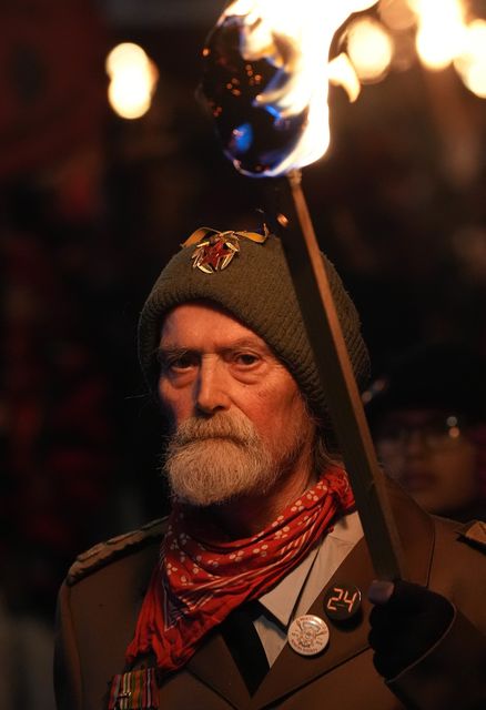 Participants during the parade through the town of Lewes (Gareth Fuller/PA)