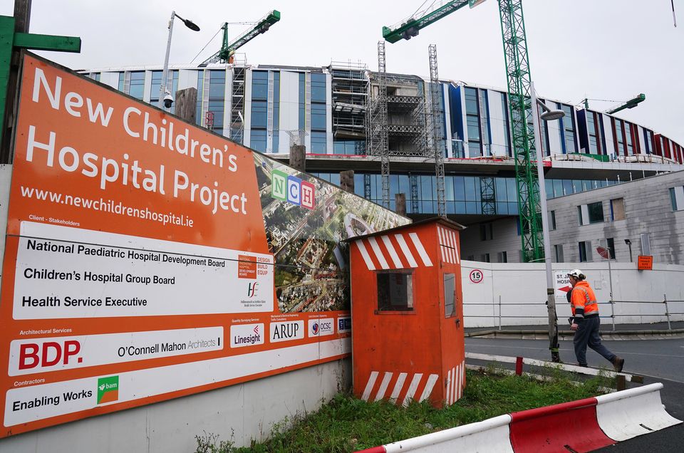 Construction at the National Children’s Hospital (Brian Lawless/PA)