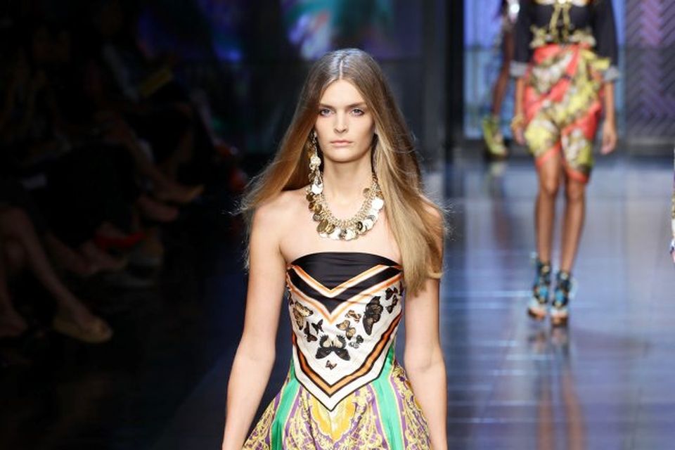 Dolce and Gabbana goes out with a fresh and fruity bling-filled