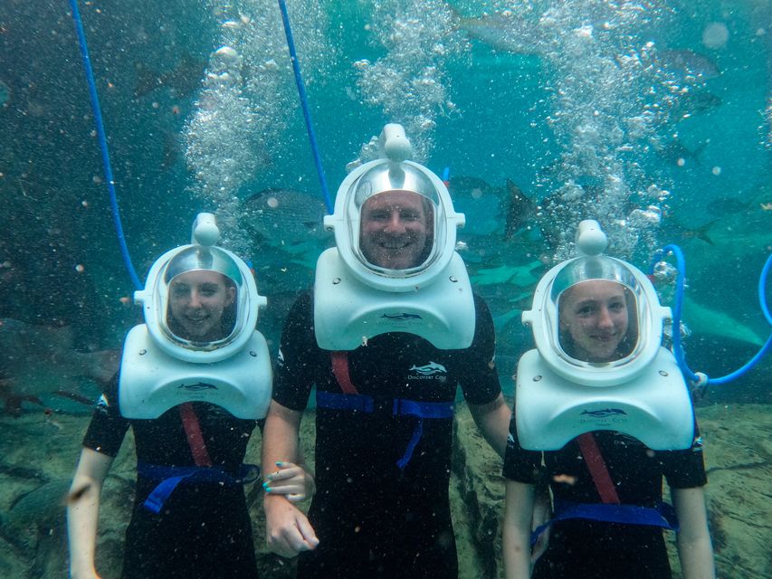 Isla, Richard and Evelyn at Sea Venture at Discovery Cove