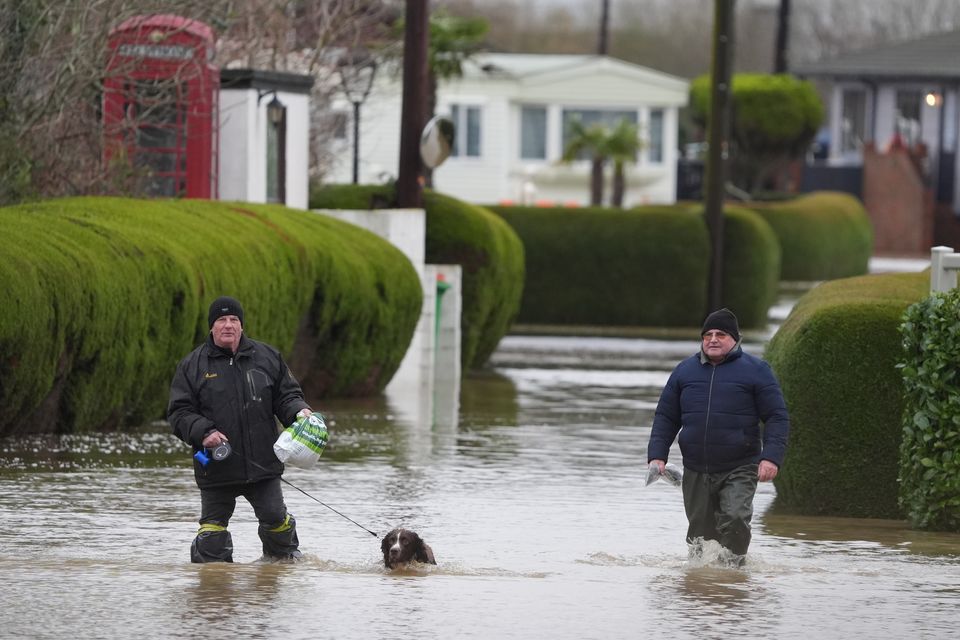 There were 165 flood warnings and 321 flood alerts active across England at 1pm on Monday (Gareth Fuller/PA)