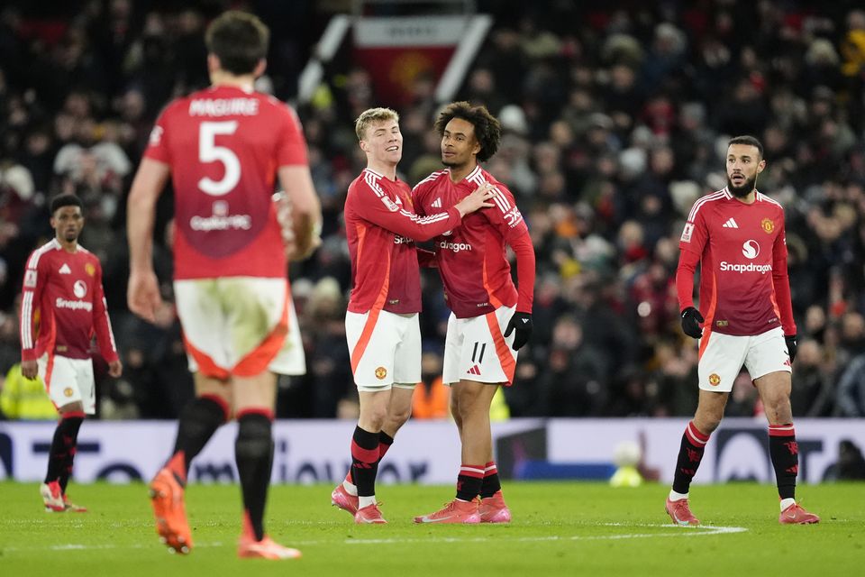 Joshua Zirkzee scored United’s equaliser (Nick Potts/PA)