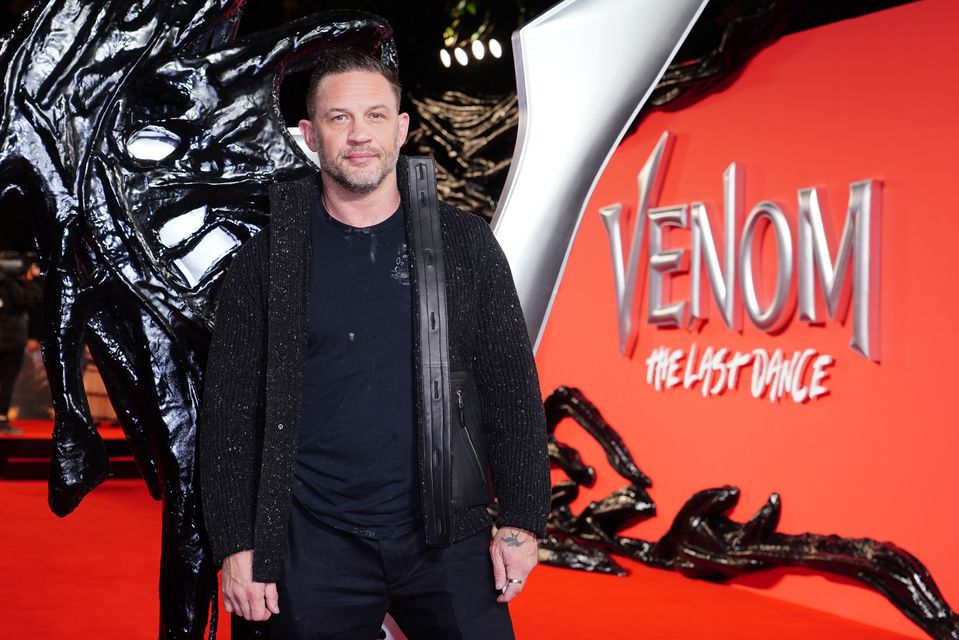 Tom Hardy on the red carpet at the Venom: The Last Dance UK premiere (Ian West/PA)