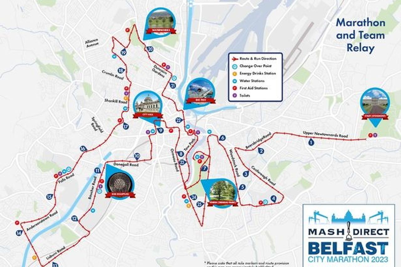 Belfast City Marathon 2023 Road closures and traffic and travel