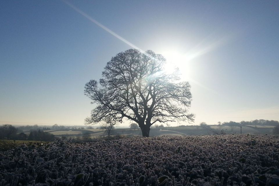 Weather warning for snow and ice has been issued. Stock image