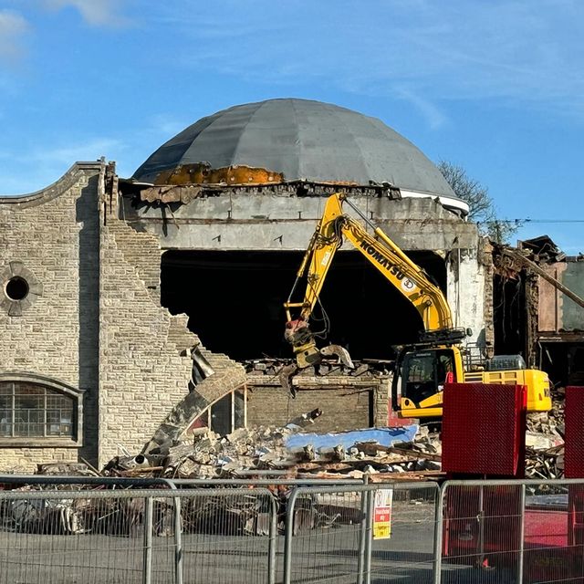 Workers at the site of Edendork Dance Hall (Credit: Michael Kerr)