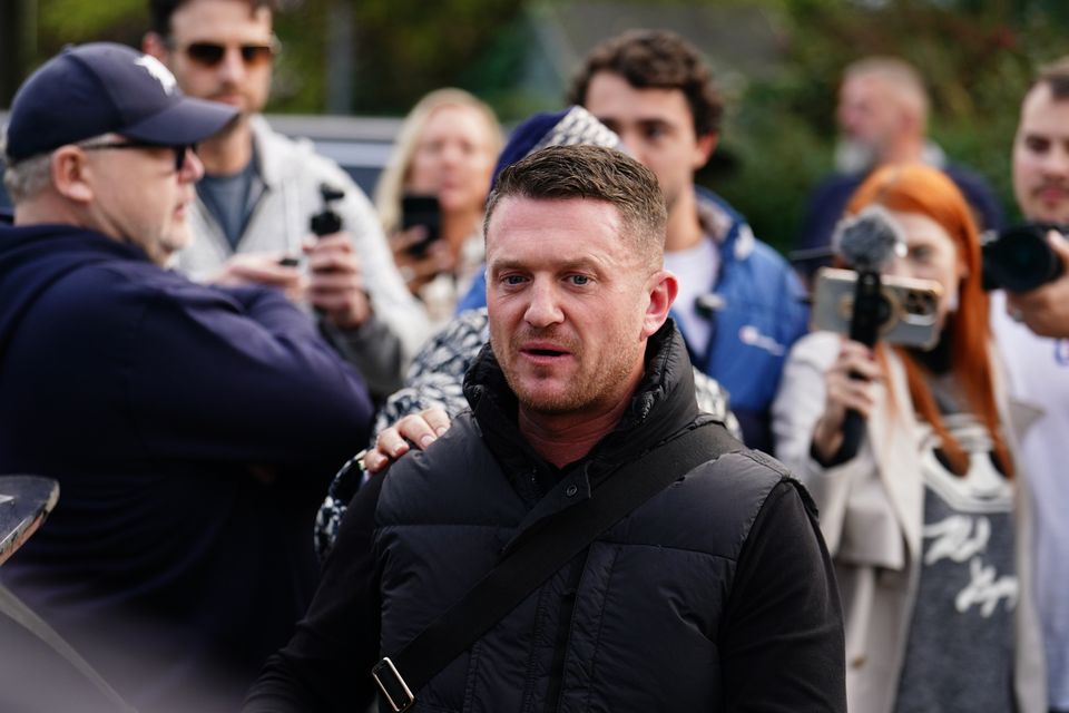 Political activist Tommy Robinson (Jordan Pettitt/PA)