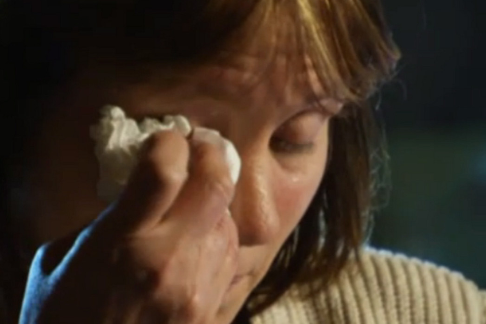 A tearful Jenny Palmer tells her story on BBC Spotlight