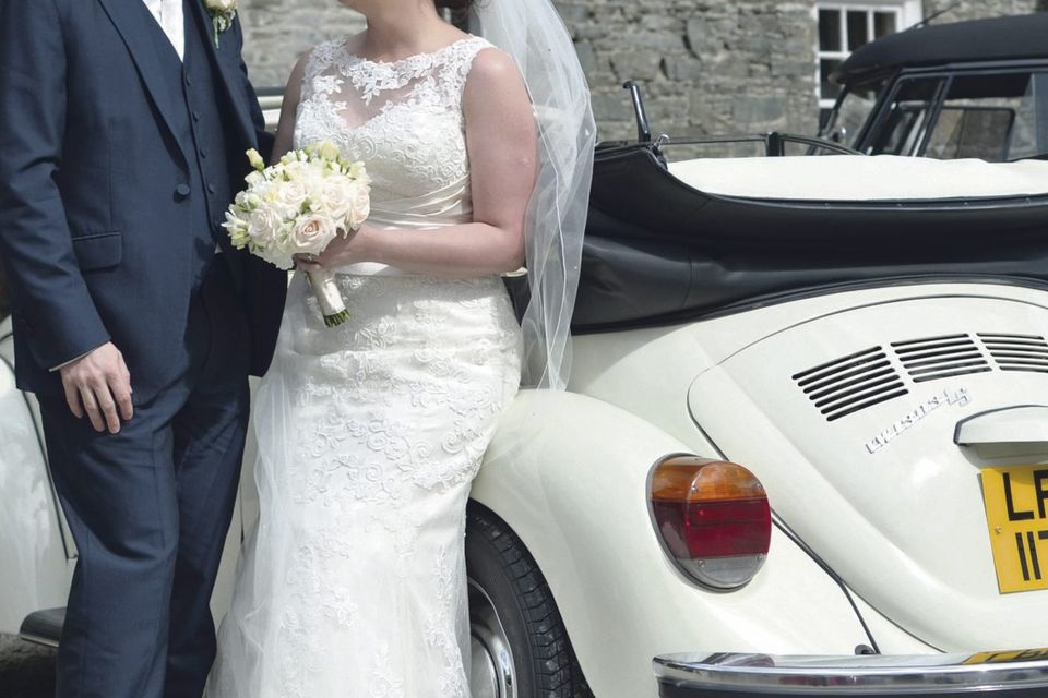 Claire Porter and Stuart Mason at their wedding reception at Ballydugan Mill in Downpatrick