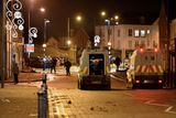 thumbnail: Police in Carrick come under attack from protestors following a fire at the  Alliance party office