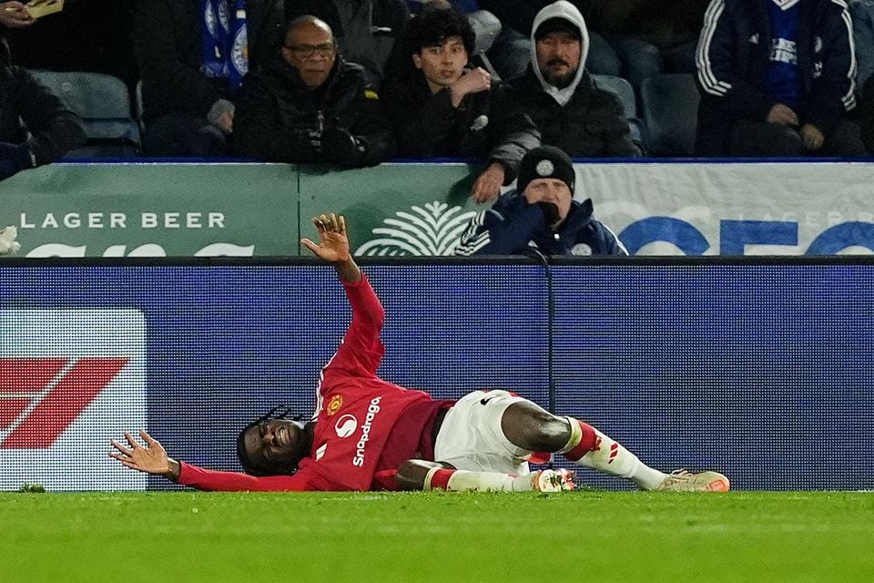 Ayden Heaven suffered a serious-looking injury at the King Power Stadium (Martin Rickett/PA)