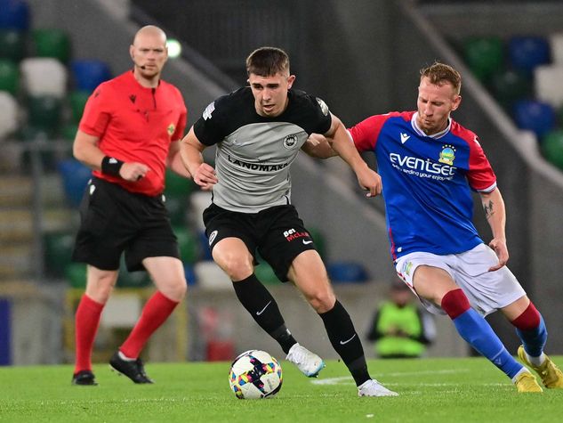 Larne Vs Linfield Larnes Paul Oneill Editorial Stock Photo - Stock