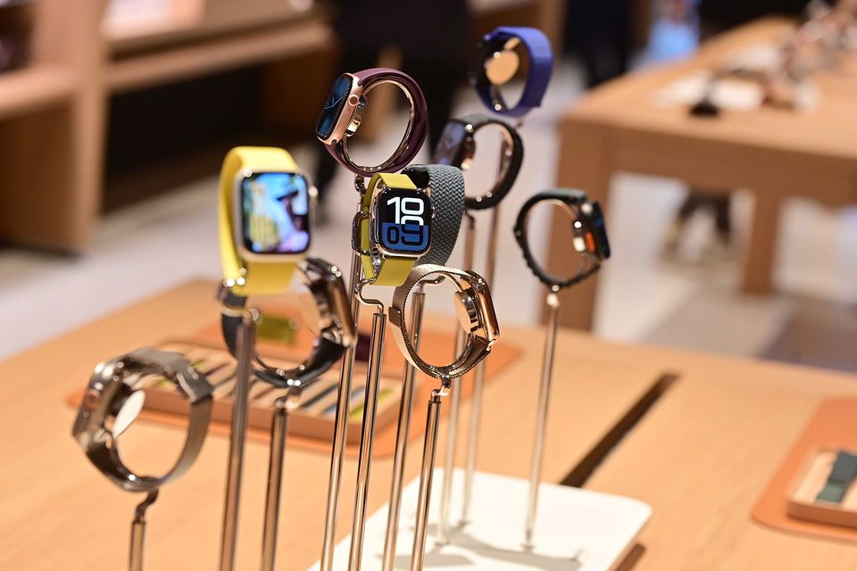 Apple Watch Series 10 in the new Apple Belfast store, which is the only Apple Store on the island of Ireland.  Picture By: Arthur Allison/Pacemaker Press.