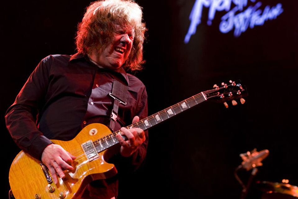 Gary Moore performs at the 42nd Montreux Jazz Festival