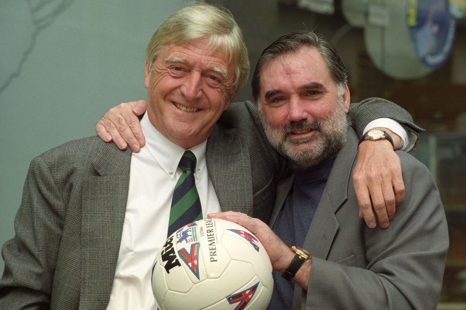 Sir Michael Parkinson and football legend George Best (Fiona Hanson/PA)