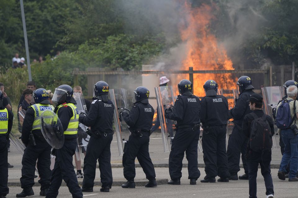 Six men are scheduled to appear in court following the disorder in Rotherham on Sunday (Danny Lawson/PA)