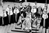 thumbnail: 2/6/1953. Bishops pay homage to Queen Elizabeth II, at her coronation.