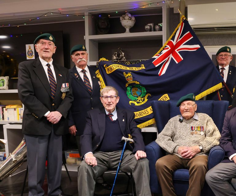 Jeffrey Broadhurst with fellow former Royal Marines (LPhot Alika Mundy/PA)