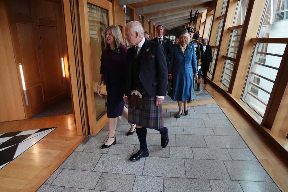 The King has helped Holyrood mark 25 years of the reconvened Parliament (Andrew Milligan/PA)