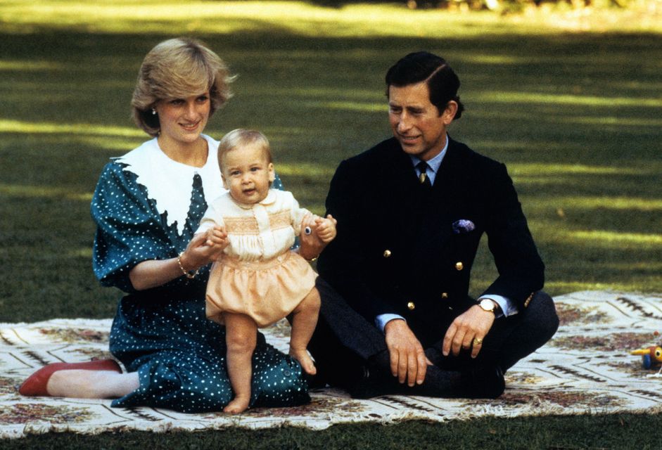 Diana and Charles amuse baby Prince William in the grounds of Government House in Auckland, New Zealand (PA)