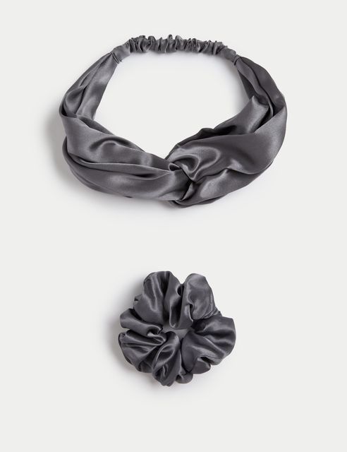 Silk Headband & Scrunchie Set, £20, M&S 